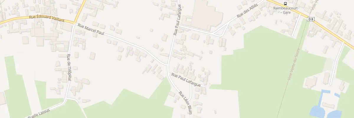 Plan du 308 Rue Paul Lafargue à Raimbeaucourt