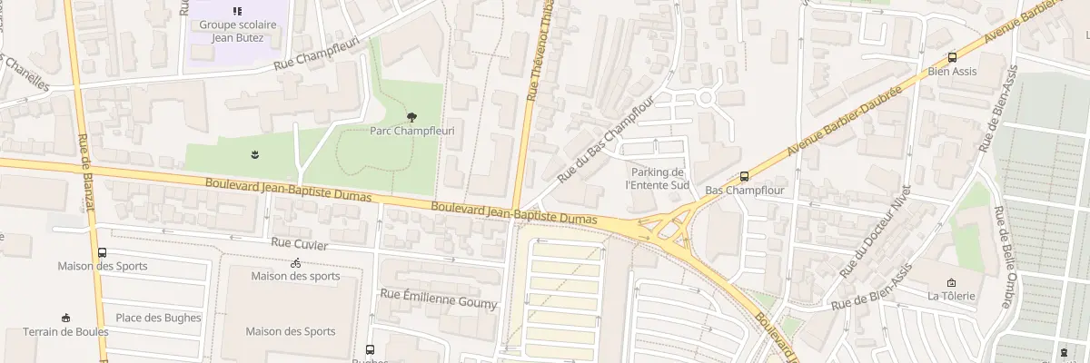 Plan du 1 Rue du Bas Champflour à Clermont-Ferrand