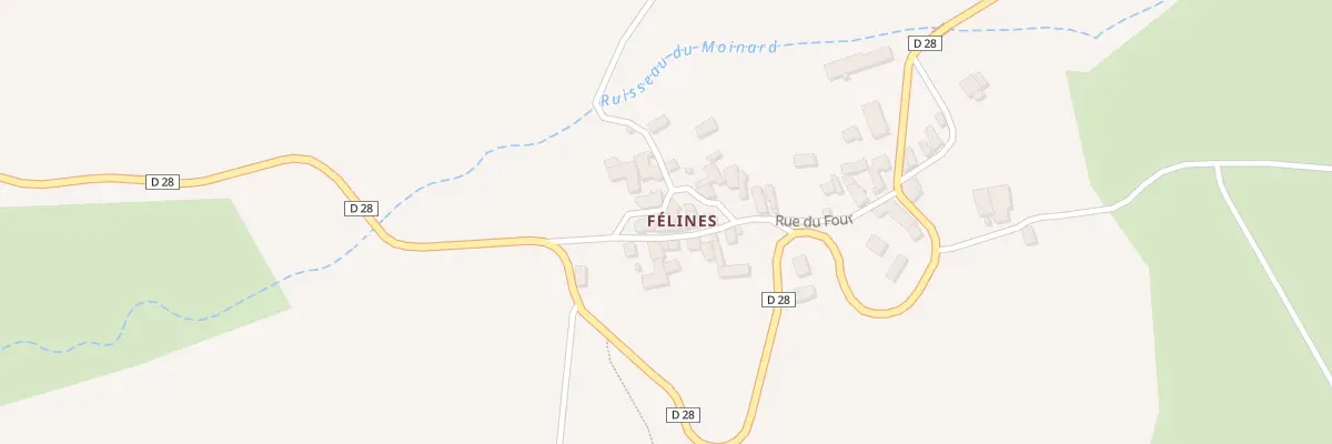 Plan du 8 L’Ayo Haute (Felines) à Tourzel-Ronzières
