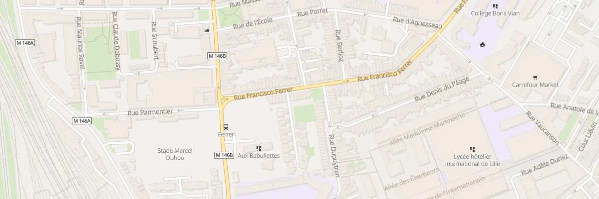 Plan du 40 Rue Francisco Ferrer à Lille