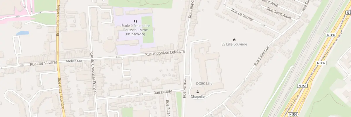 Plan du 68 Rue Hippolyte Lefebvre à Lille