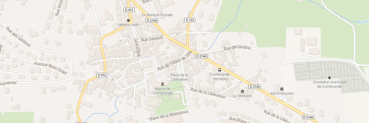 Plan du 1 Rue de la Libération à Combronde