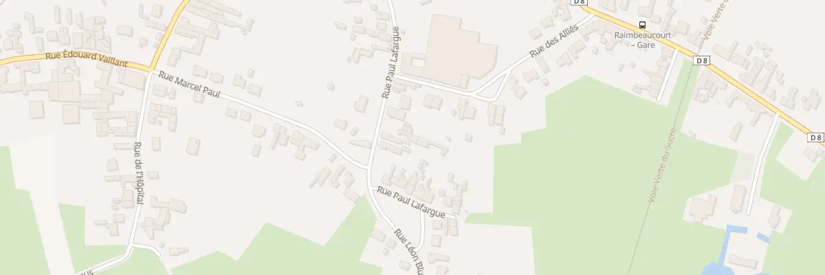 Plan du 290 Rue Paul Lafargue à Raimbeaucourt