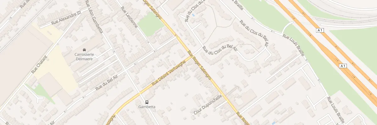 Plan du 1 Rue Désiré Verhaeghe à Ronchin