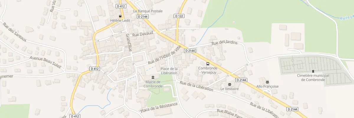Plan du 3 Rue de la Libération à Combronde