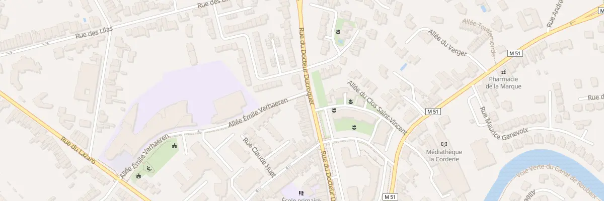 Plan du 63 Rue du Docteur Ducroquet à Marcq-en-Barœul