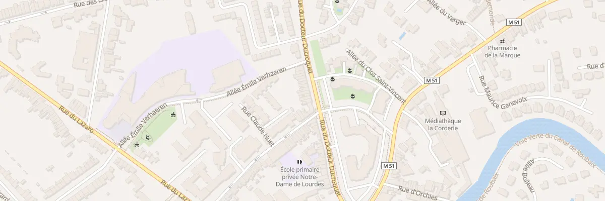 Plan du 43 Rue du Docteur Ducroquet à Marcq-en-Barœul