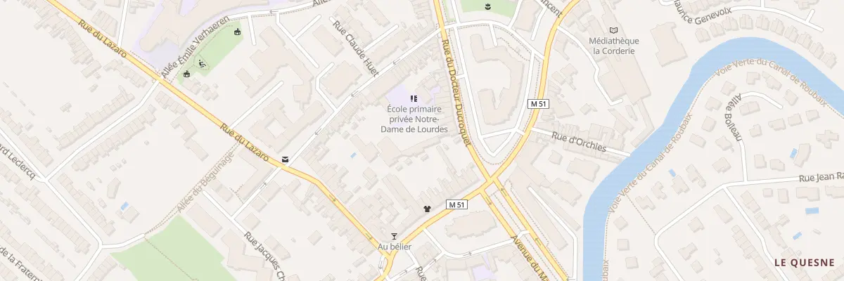 Plan du 3 Rue du Docteur Ducroquet à Marcq-en-Barœul