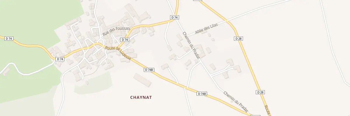 Plan du 4T Che du Pradat (Chaynat) à Ludesse