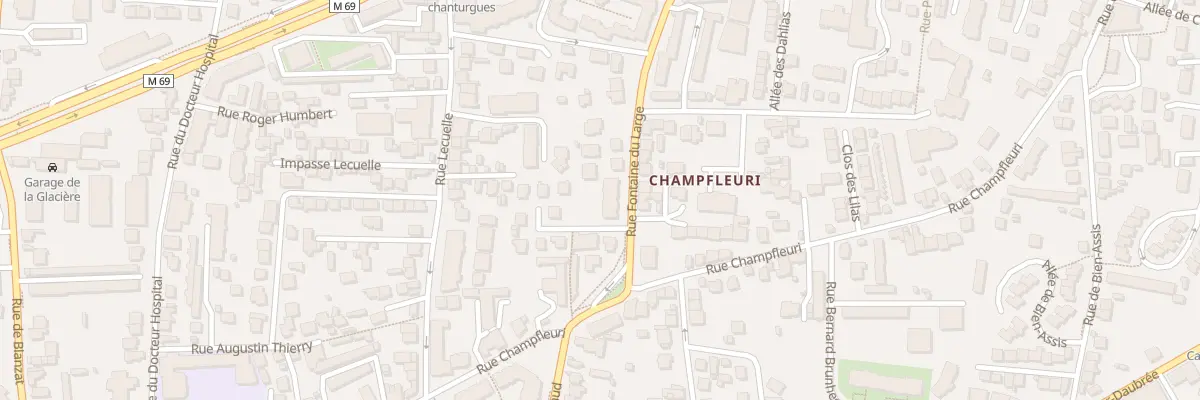 Plan du 9 Rue Fontaine du Large à Clermont-Ferrand