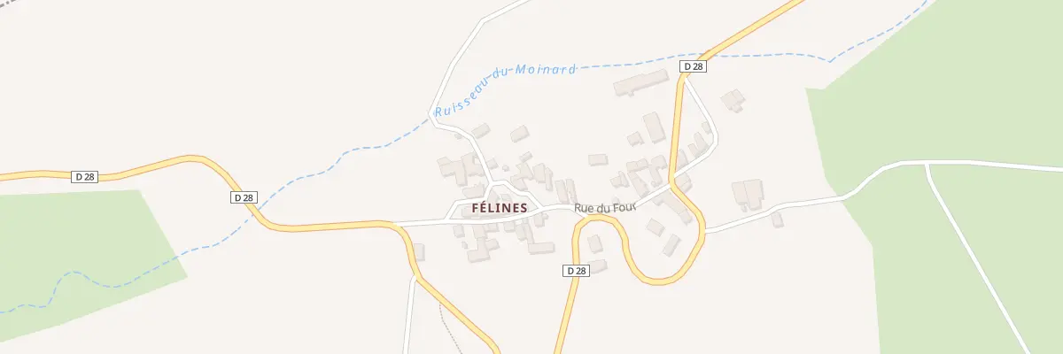 Plan du 2 Pl de l’Eglise (felines) à Tourzel-Ronzières