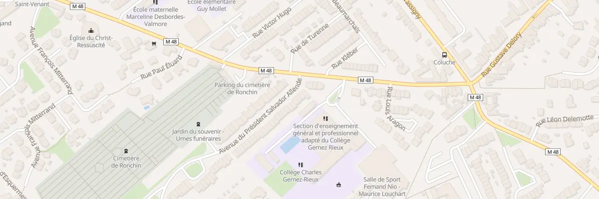 Plan du 5 Av du Pdt Salvador Allende à Ronchin
