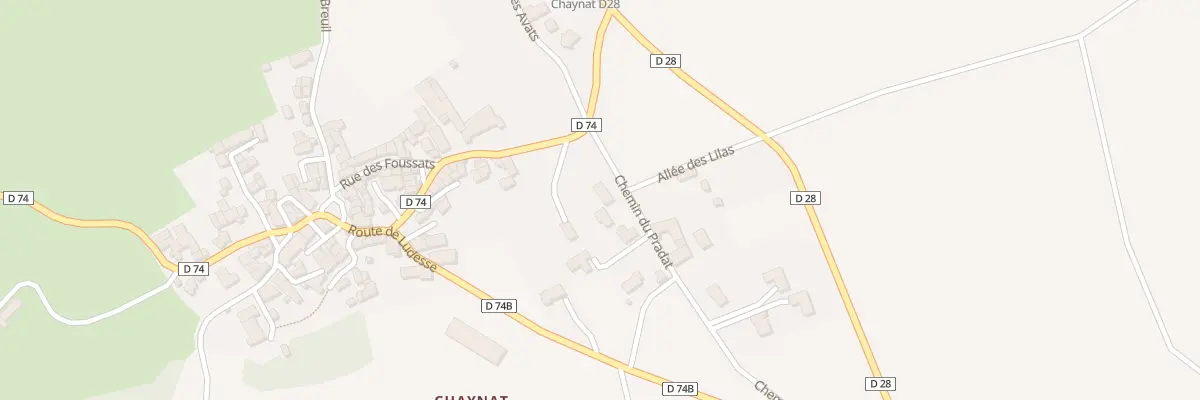 Plan du 9002 Che du Pradat (Chaynat) à Ludesse