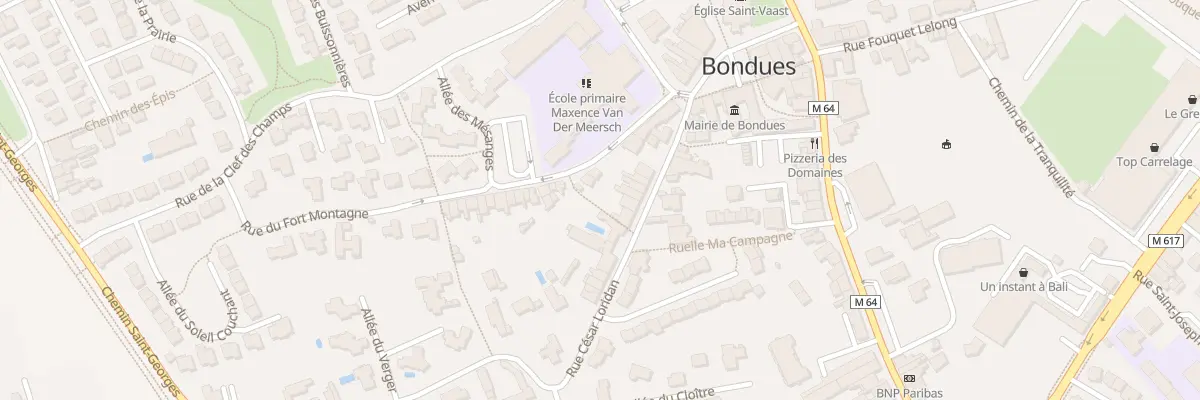 Plan du 13 Rue César Loridan à Bondues