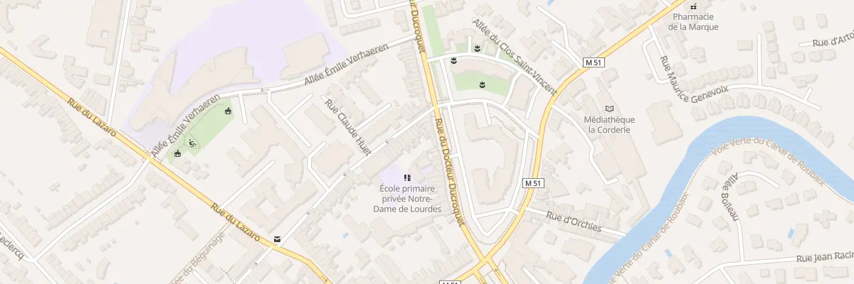 Plan du 29 Rue du Docteur Ducroquet à Marcq-en-Barœul