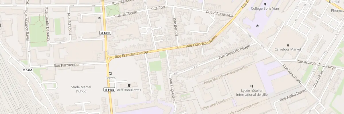 Plan du 3 Rue Dupuytren à Lille