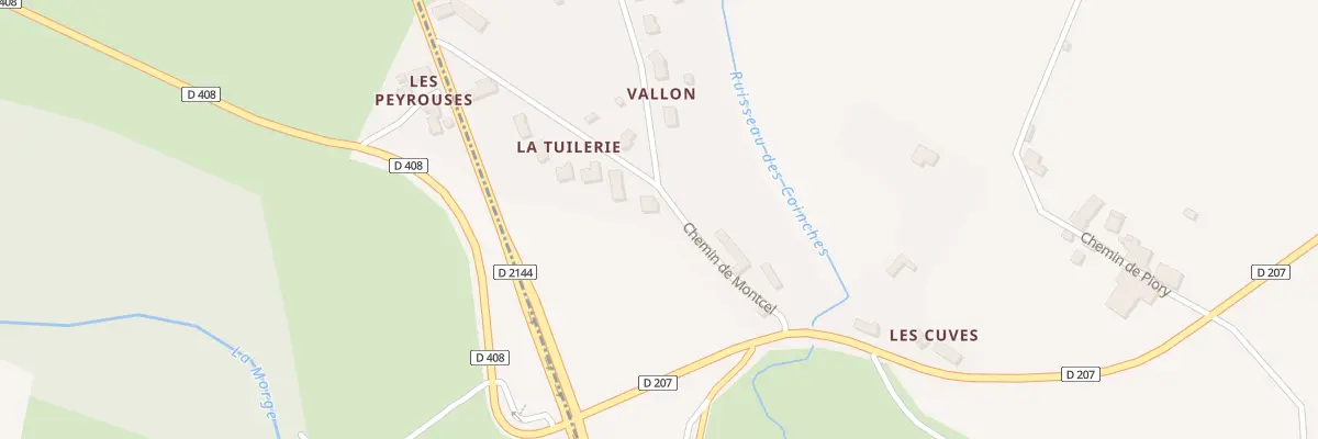Plan du 1 Che de Montcel Piory à Jozerand