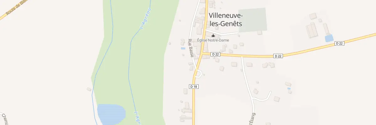 Plan du 1 Rue du Stade à Villeneuve-les-Genêts