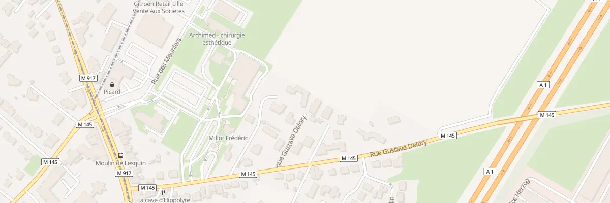 Plan du 90A Rue Gustave Delory à Lesquin