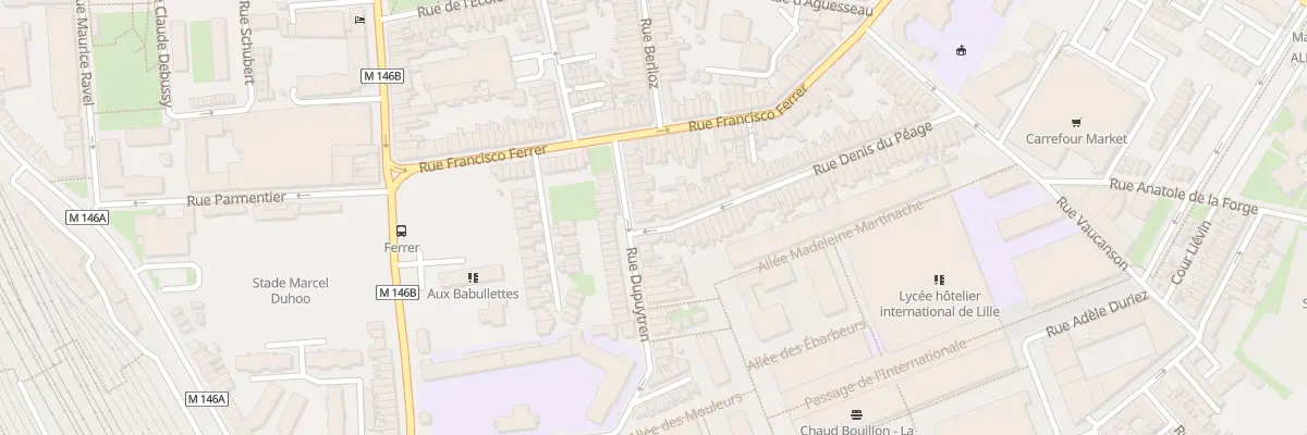 Plan du 1 Rue Denis du Péage à Lille