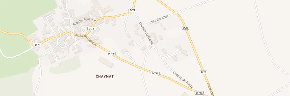 Plan du 6 Che du Pradat (Chaynat) à Ludesse