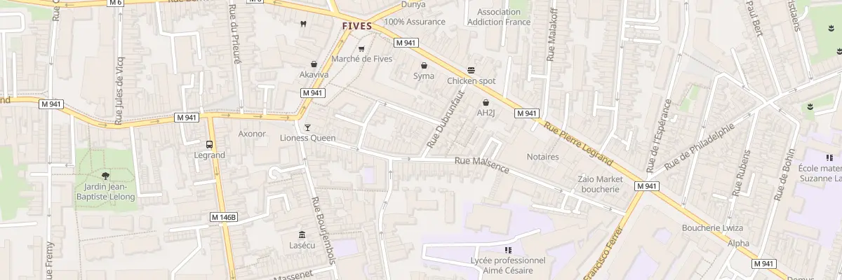 Plan du 14 Rue Dubrunfaut à Lille