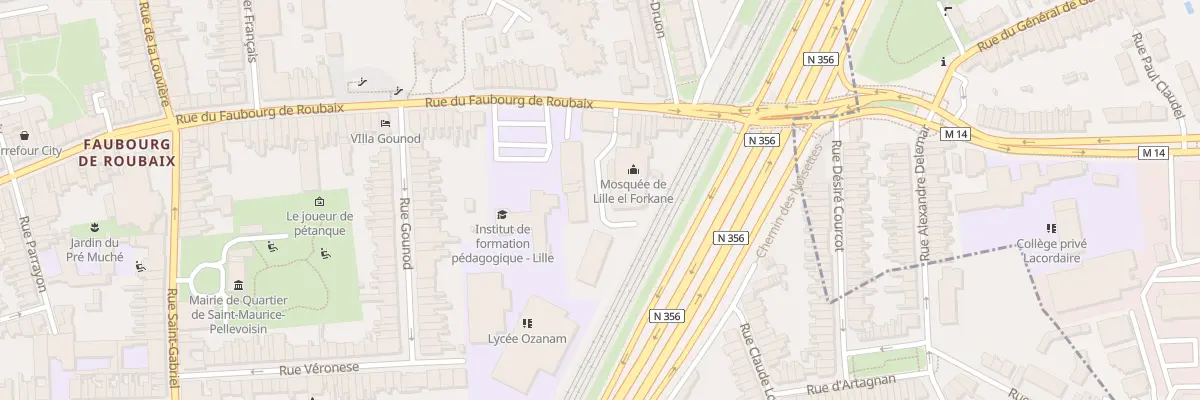 Plan du 242 Rue du Faubourg de Roubaix à Lille