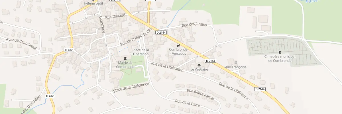 Plan du 25 Rue de la Libération à Combronde