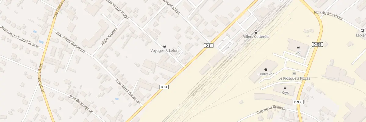 Plan du 26 Av de la Gare à Villers-Cotterêts