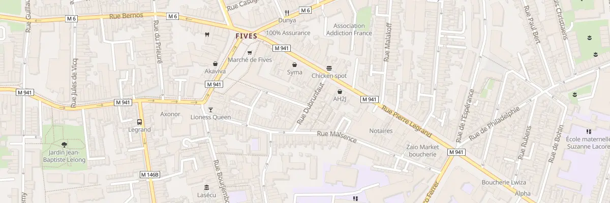 Plan du 6B Rue Dubrunfaut à Lille