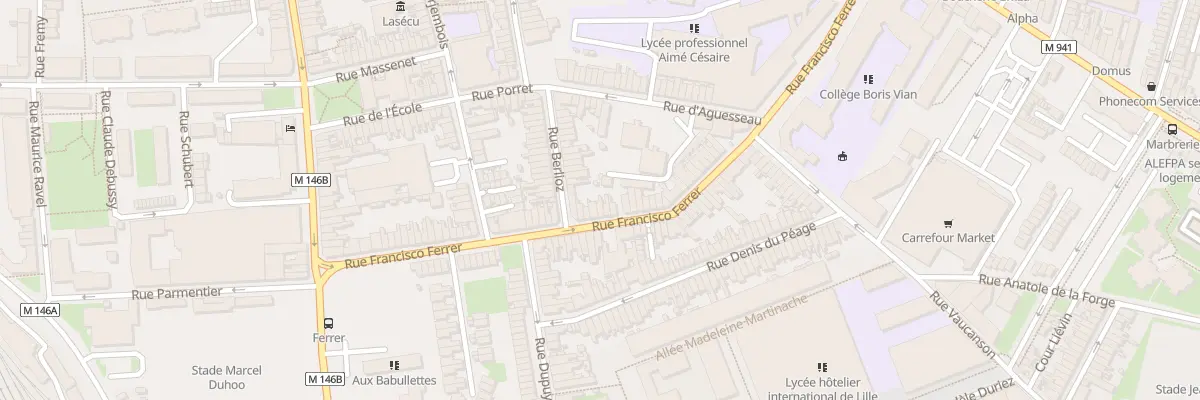 Plan du 61 Rue Francisco Ferrer à Lille