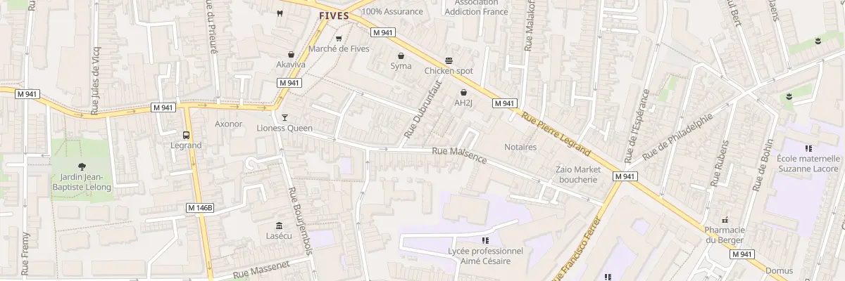 Plan du 43 Rue Malsence à Lille