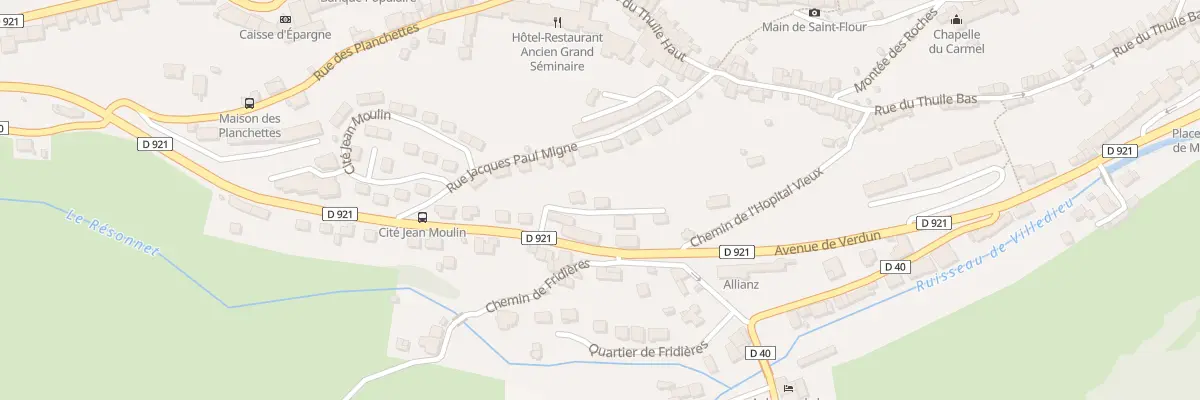 Plan du 9001 Rue du Chancelier Duprat à Saint-Flour