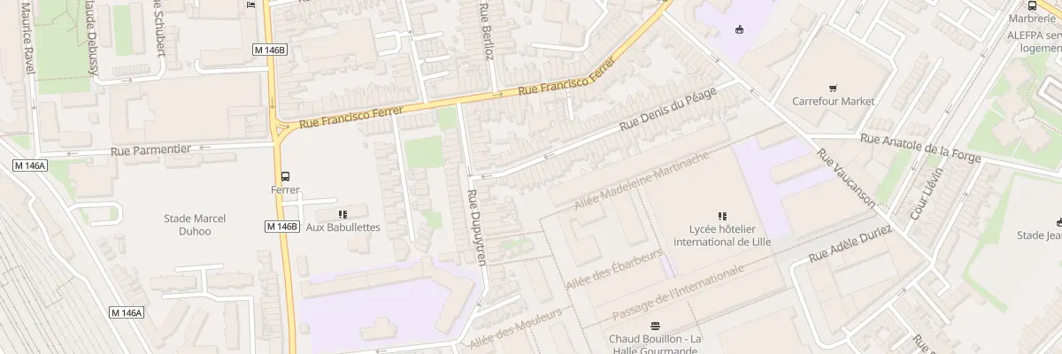 Plan du 10 Rue Denis du Péage à Lille