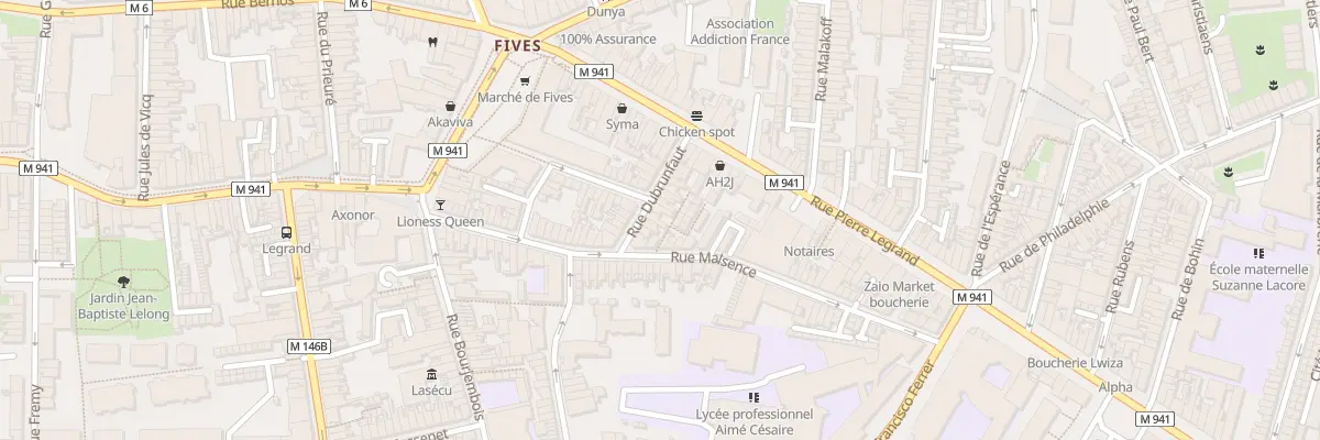 Plan du 15 Rue Dubrunfaut à Lille