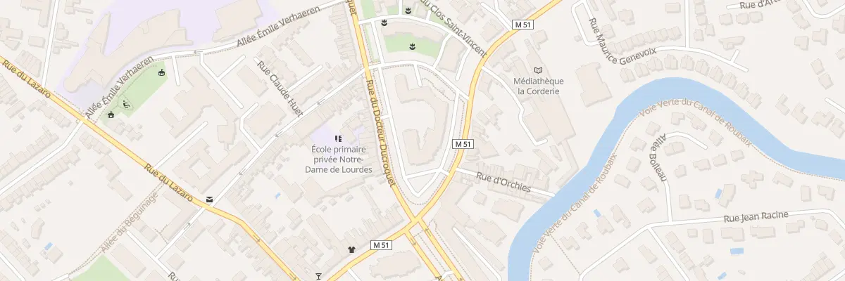 Plan du 8 Rue du Docteur Ducroquet à Marcq-en-Barœul