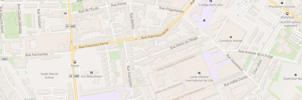 Plan du 13 Rue Denis du Péage à Lille