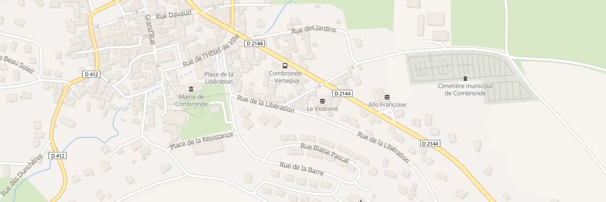 Plan du 35 Rue de la Libération à Combronde