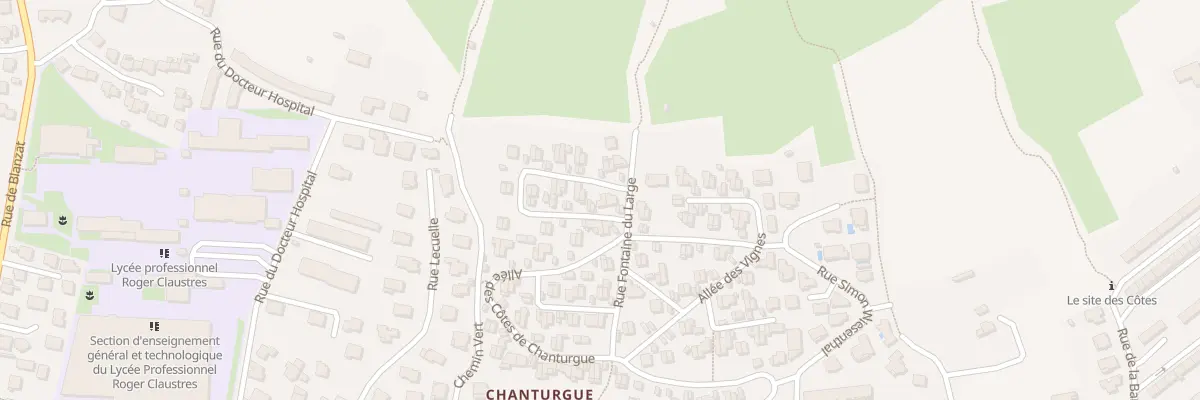 Plan du 91 All des Cotes-Chanturgue à Clermont-Ferrand