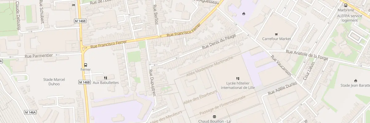 Plan du 24 Rue Denis du Péage à Lille