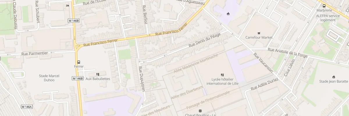 Plan du 26 Rue Denis du Péage à Lille