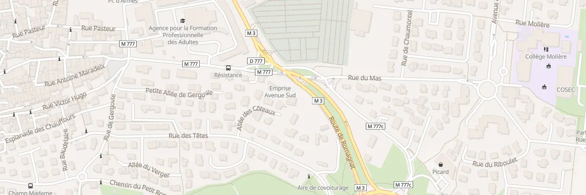 Plan du 540 Rte de Romagnat Rd3 à Beaumont