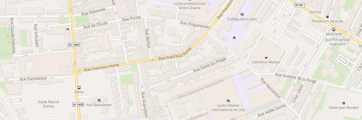 Plan du 86 Rue Francisco Ferrer à Lille