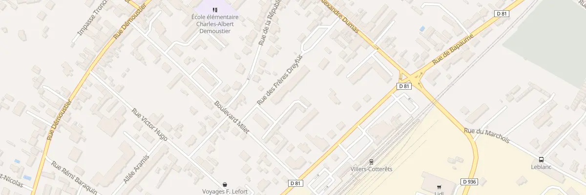 Plan du 5 Rue des Frères Dreyfus à Villers-Cotterêts