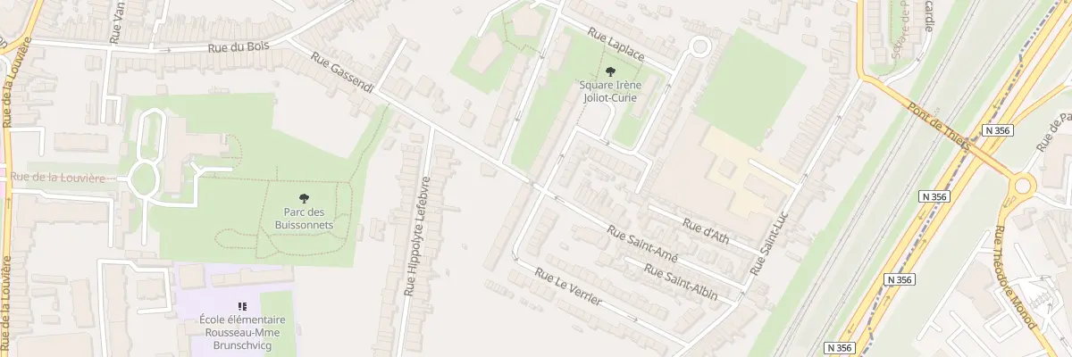 Plan du 2 Rue Le Verrier à Lille