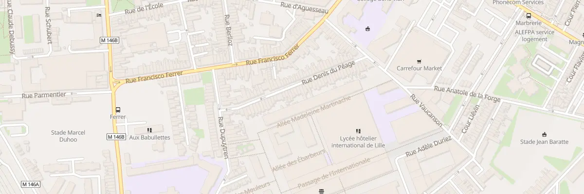Plan du 34 Rue Denis du Péage à Lille