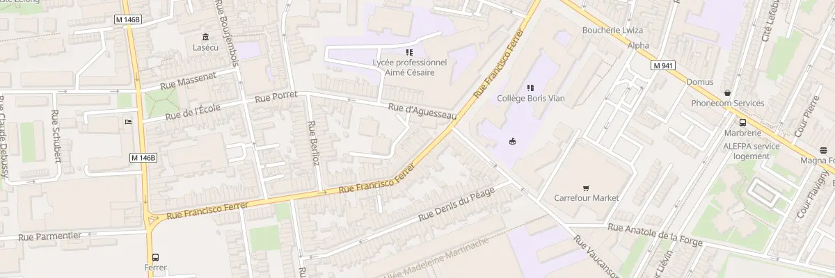 Plan du 101 Rue Francisco Ferrer à Lille