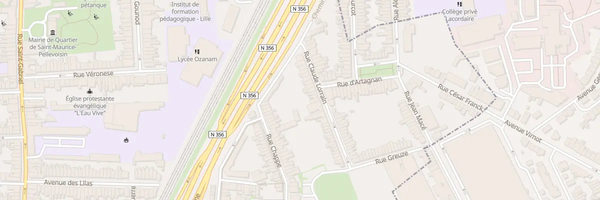 Plan du 40 Rue Claude Lorrain à Lille
