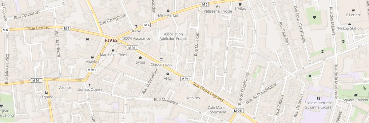 Plan du 2 Vc Gruson 52 Rue Malakoff à Lille