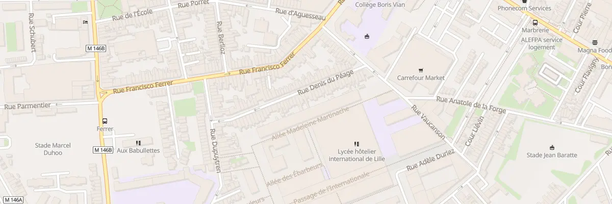 Plan du 46 Rue Denis du Péage à Lille